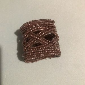 Silver beaded bracelet